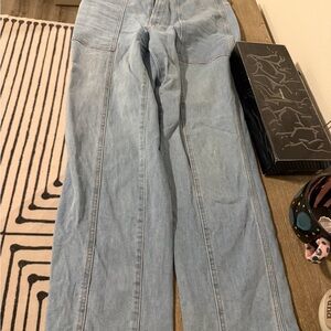 Aviator Nation Size 27 Light Wash Wide Leg Jeans